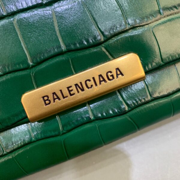 Balenciaga Triplet Small Bag Crocodile Embossed Green, For Women, Women's Bags 8.3in/21cm