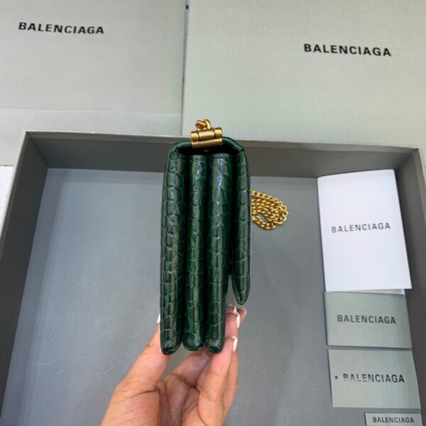 Balenciaga Triplet Small Bag Crocodile Embossed Green, For Women, Women's Bags 8.3in/21cm
