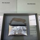 Balenciaga Triplet Small Bag Crocodile Embossed Silver, For Women, Women's Bags 8.3in/21cm