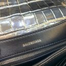 Balenciaga Triplet Small Bag Crocodile Embossed Silver, For Women, Women's Bags 8.3in/21cm