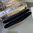 Balenciaga Triplet Small Bag Crocodile Embossed Silver, For Women, Women's Bags 8.3in/21cm