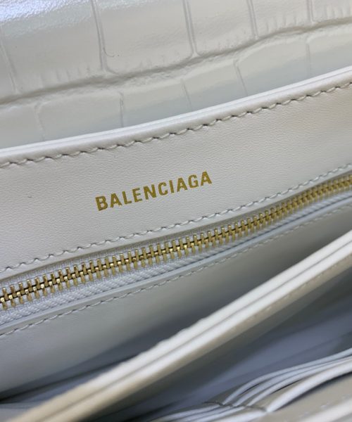 Balenciaga Triplet Small Bag Crocodile Embossed White, For Women, Women's Bags 8.3in/21cm