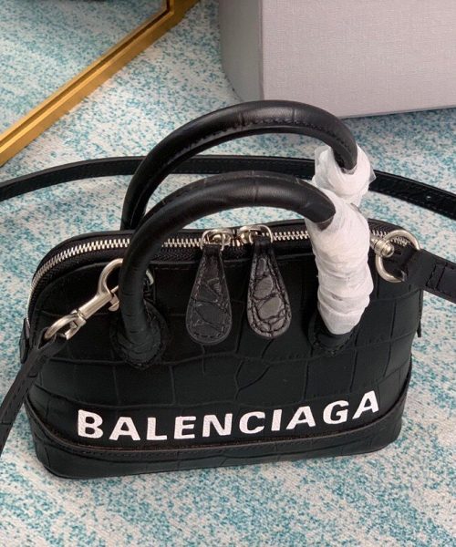 Balenciaga Ville Mini Handbag In Black, For Women, Women's Bags 7in/18cm