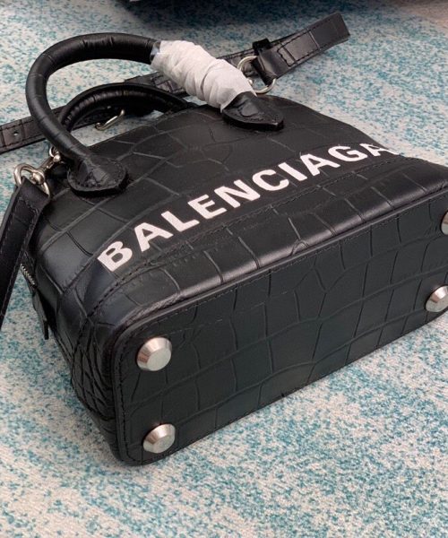Balenciaga Ville Mini Handbag In Black, For Women, Women's Bags 7in/18cm