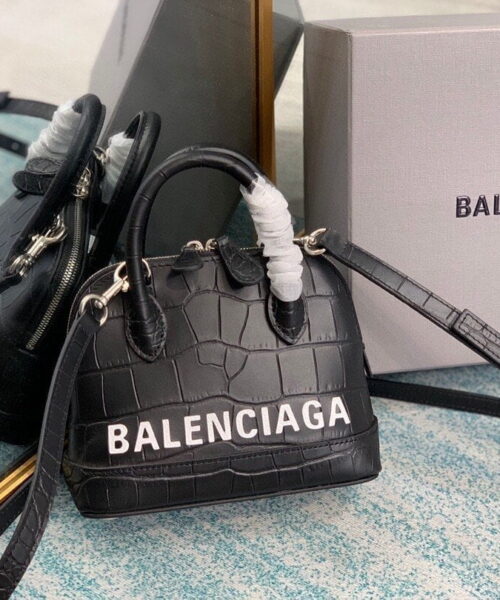 Balenciaga Ville Mini Handbag In Black, For Women, Women's Bags 7in/18cm