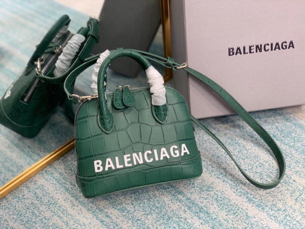 Balenciaga Ville Mini Handbag In Dark Green, For Women, Women's Bags 7in/18cm