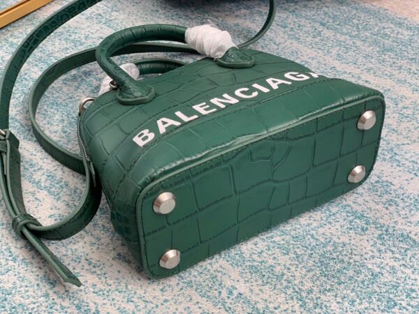 Balenciaga Ville Mini Handbag In Dark Green, For Women, Women's Bags 7in/18cm
