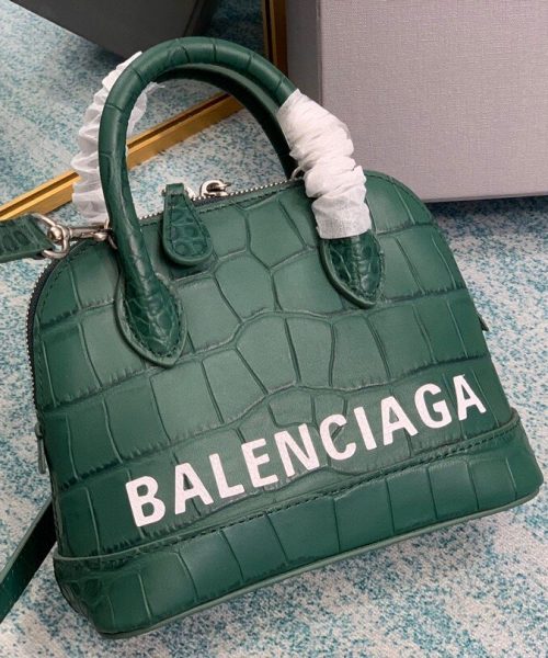 Balenciaga Ville Mini Handbag In Dark Green, For Women, Women's Bags 7in/18cm