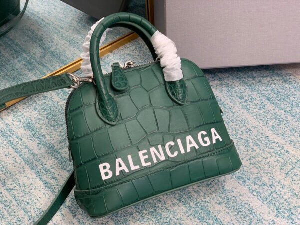Balenciaga Ville Mini Handbag In Dark Green, For Women, Women's Bags 7in/18cm