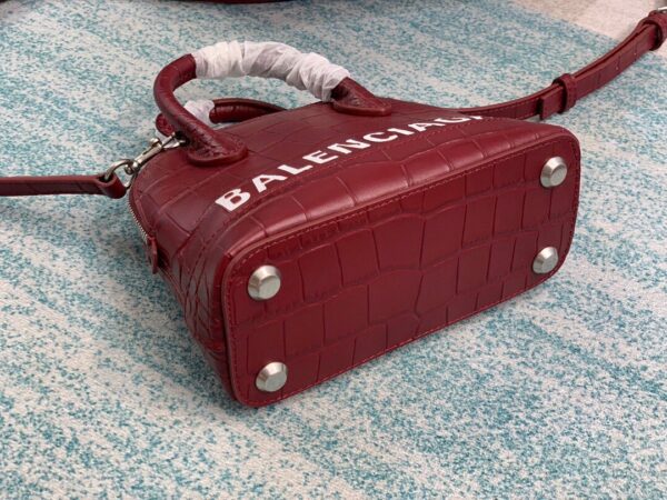 Balenciaga Ville Mini Handbag In Dark Red, For Women, Women's Bags 7in/18cm