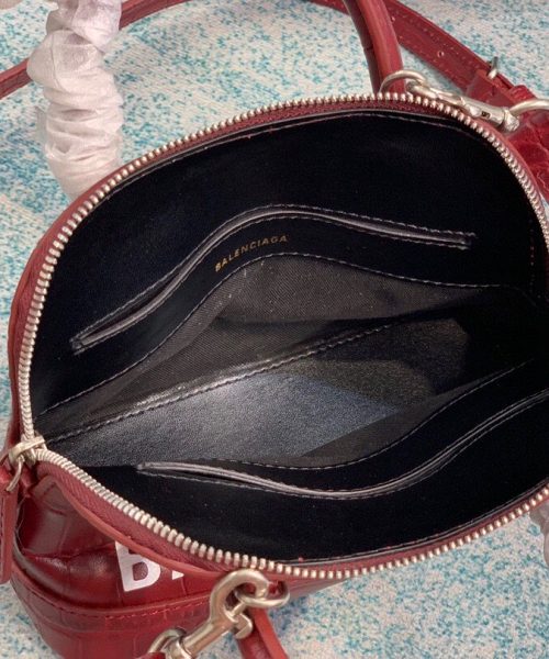 Balenciaga Ville Mini Handbag In Dark Red, For Women, Women's Bags 7in/18cm