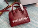 Balenciaga Ville Mini Handbag In Dark Red, For Women, Women's Bags 7in/18cm