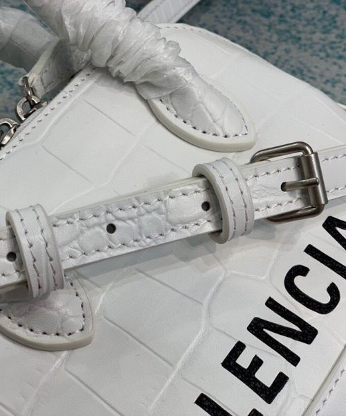 Balenciaga Ville Mini Handbag In White, For Women, Women's Bags 7in/18cm