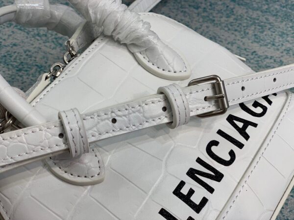 Balenciaga Ville Mini Handbag In White, For Women, Women's Bags 7in/18cm