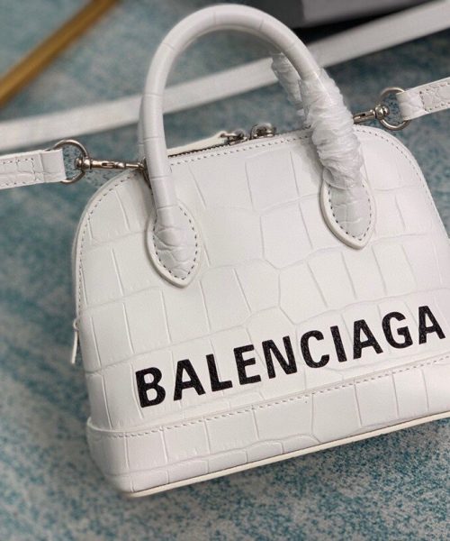 Balenciaga Ville Mini Handbag In White, For Women, Women's Bags 7in/18cm