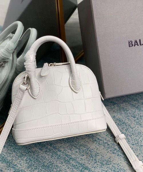Balenciaga Ville Mini Handbag In White, For Women, Women's Bags 7in/18cm