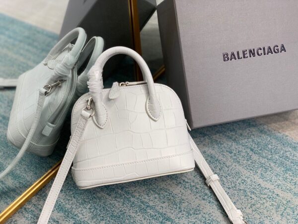 Balenciaga Ville Mini Handbag In White, For Women, Women's Bags 7in/18cm