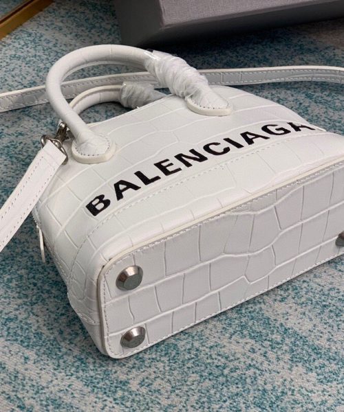 Balenciaga Ville Mini Handbag In White, For Women, Women's Bags 7in/18cm