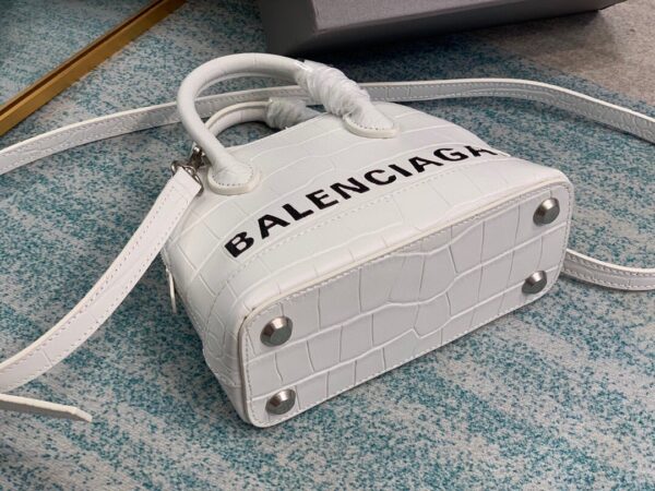 Balenciaga Ville Mini Handbag In White, For Women, Women's Bags 7in/18cm