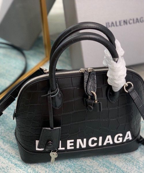 Balenciaga Ville Small Handbag In Black, For Women, Women's Bags 10.2in/26cm