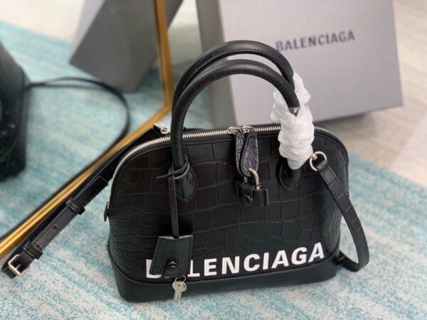 Balenciaga Ville Small Handbag In Black, For Women, Women's Bags 10.2in/26cm