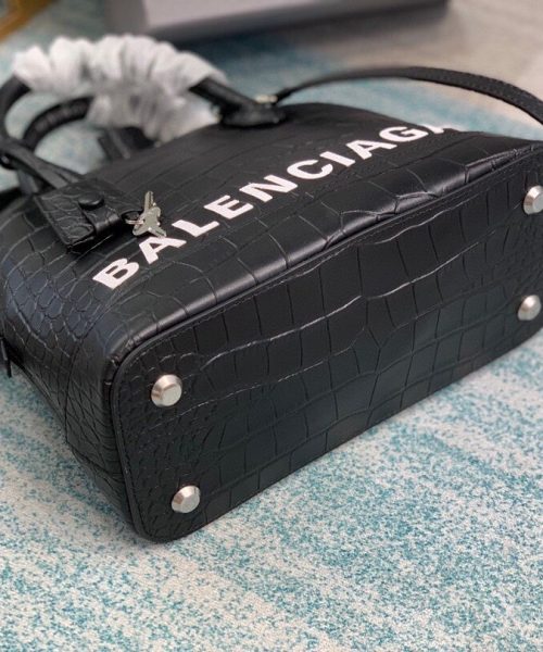 Balenciaga Ville Small Handbag In Black, For Women, Women's Bags 10.2in/26cm