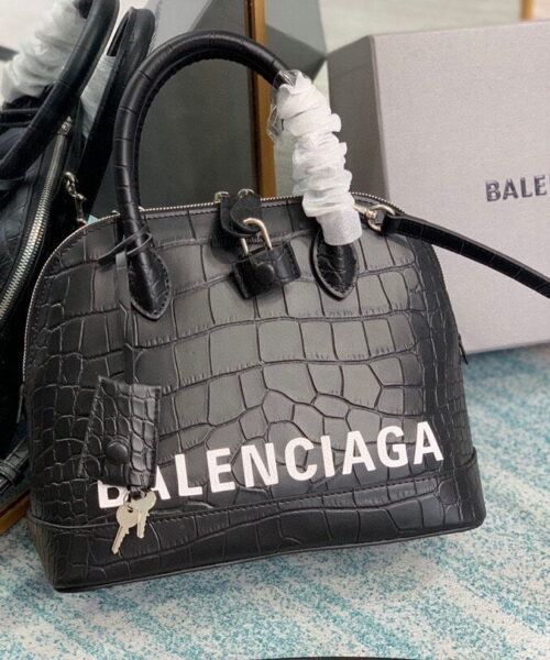 Balenciaga Ville Small Handbag In Black, For Women, Women's Bags 10.2in/26cm