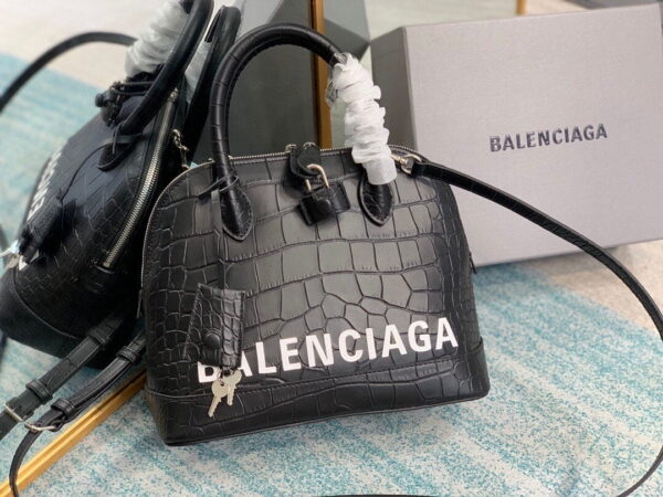 Balenciaga Ville Small Handbag In Black, For Women, Women's Bags 10.2in/26cm