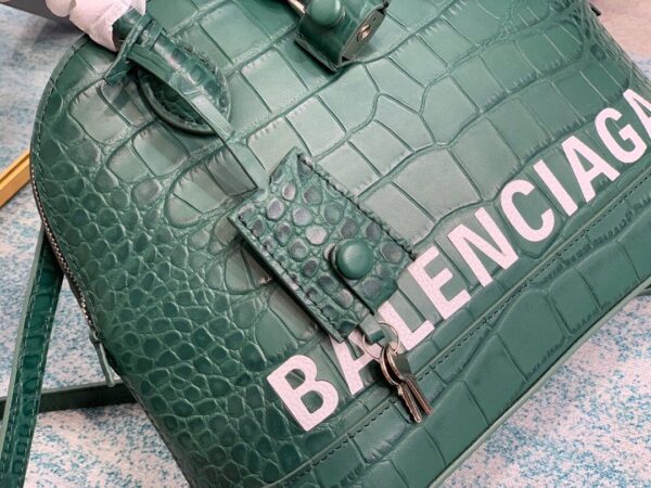 Balenciaga Ville Small Handbag In Dark Green, For Women, Women's Bags 10.2in/26cm