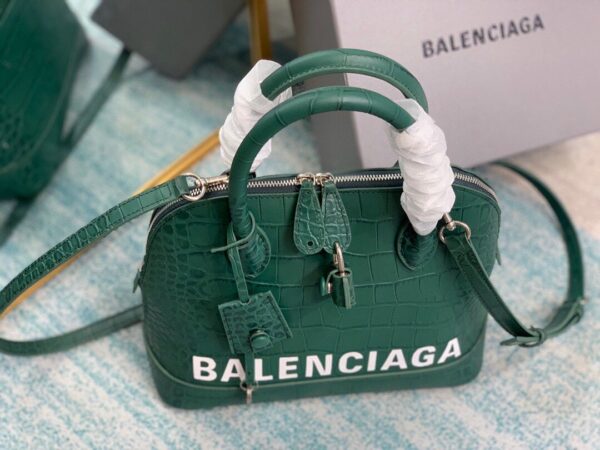 Balenciaga Ville Small Handbag In Dark Green, For Women, Women's Bags 10.2in/26cm