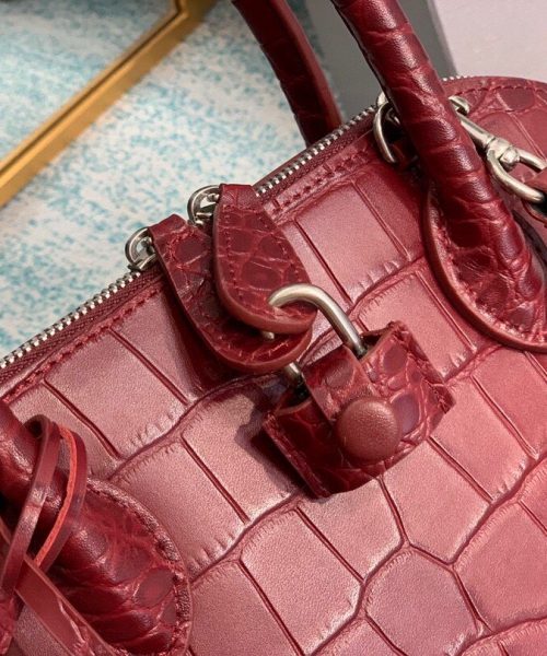Balenciaga Ville Small Handbag In Dark Red, For Women, Women's Bags 10.2in/26cm