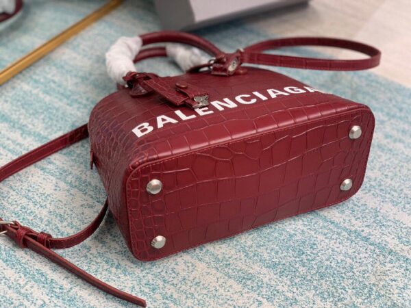 Balenciaga Ville Small Handbag In Dark Red, For Women, Women's Bags 10.2in/26cm