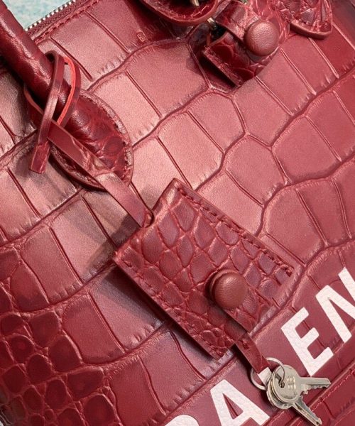 Balenciaga Ville Small Handbag In Dark Red, For Women, Women's Bags 10.2in/26cm