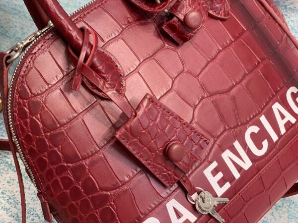 Balenciaga Ville Small Handbag In Dark Red, For Women, Women's Bags 10.2in/26cm