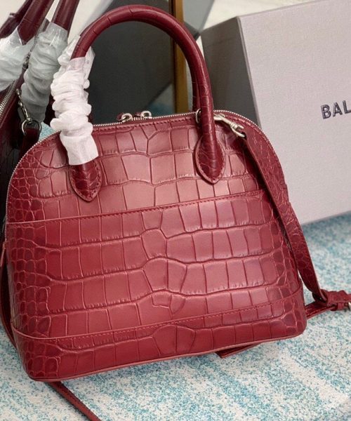 Balenciaga Ville Small Handbag In Dark Red, For Women, Women's Bags 10.2in/26cm