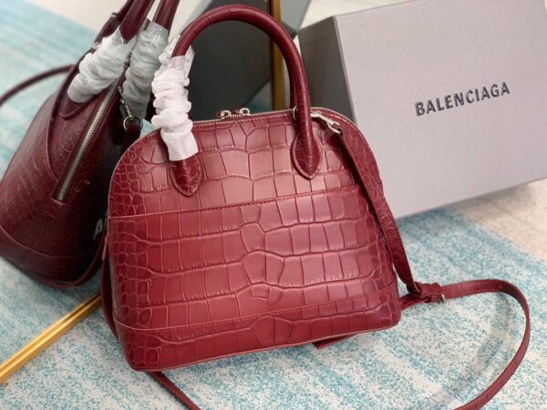 Balenciaga Ville Small Handbag In Dark Red, For Women, Women's Bags 10.2in/26cm