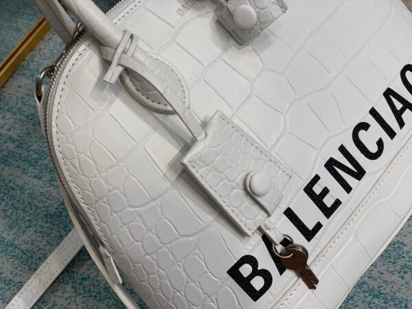 Balenciaga Ville Small Handbag In White, For Women, Women's Bags 10.2in/26cm