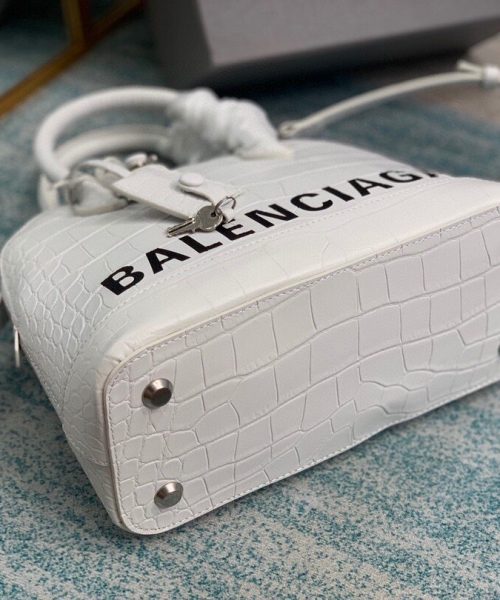 Balenciaga Ville Small Handbag In White, For Women, Women's Bags 10.2in/26cm