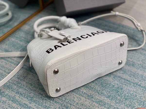 Balenciaga Ville Small Handbag In White, For Women, Women's Bags 10.2in/26cm