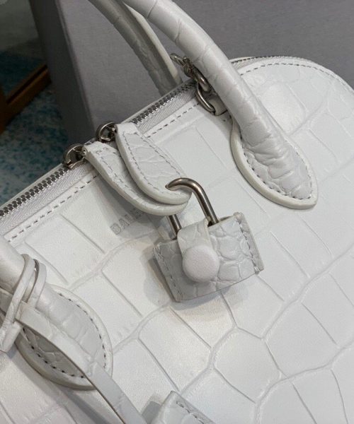 Balenciaga Ville Small Handbag In White, For Women, Women's Bags 10.2in/26cm