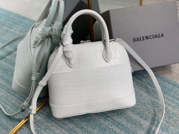 Balenciaga Ville Small Handbag In White, For Women, Women's Bags 10.2in/26cm