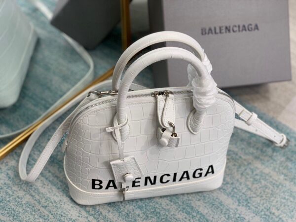 Balenciaga Ville Small Handbag In White, For Women, Women's Bags 10.2in/26cm