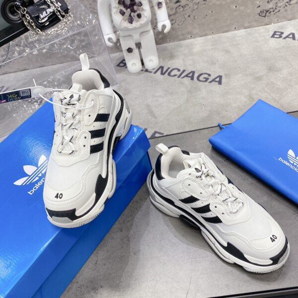 Balenciaga x Adidas Triple s Trainers Clear Sole White For Women