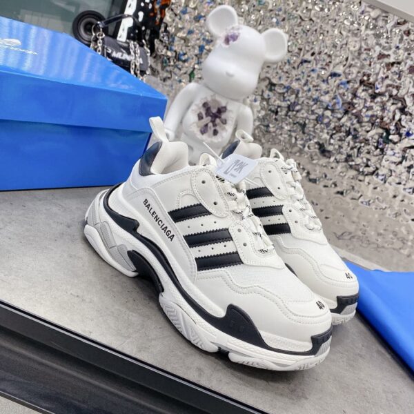 Balenciaga x Adidas Triple s Trainers Clear Sole White For Women