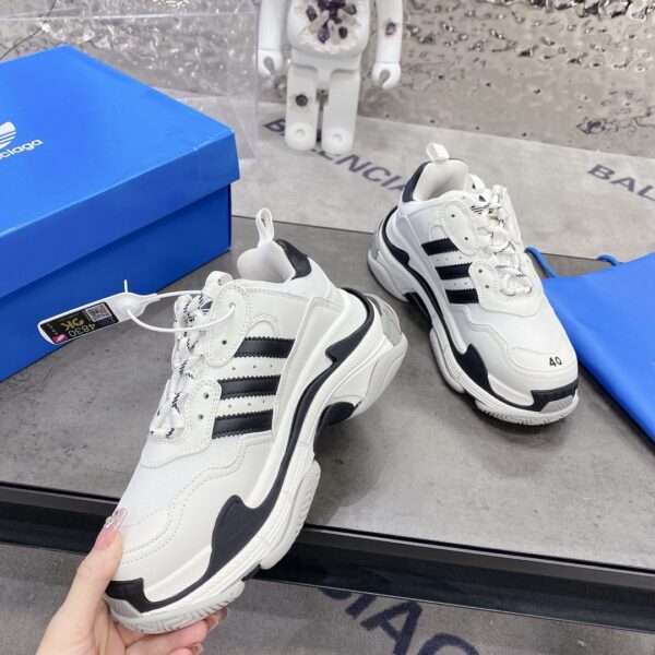 Balenciaga x Adidas Triple s Trainers Clear Sole White For Women