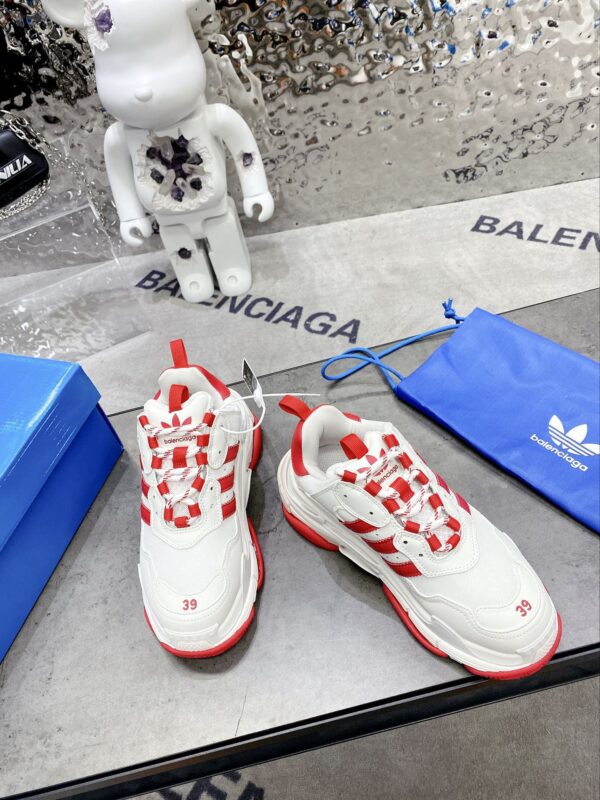 Balenciaga x Adidas Triple s Trainers Clear Sole White For Women