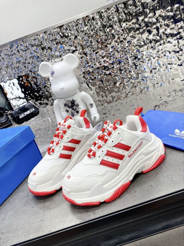 Balenciaga x Adidas Triple s Trainers Clear Sole White For Women