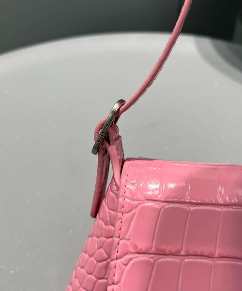 Balenciaga XX Crocodile Embossed Flap Bag White/Black/Green/Pink/Blue For Women 16in/27cm 6956452108X1000