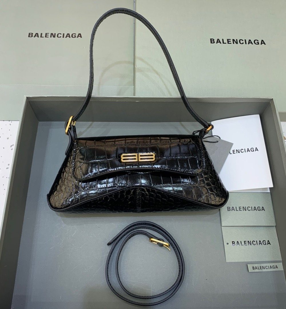 Balenciaga XX Small Flap Bag Box Black, For Women, Women's Bags 10.6in/27cm 6956452108X1000