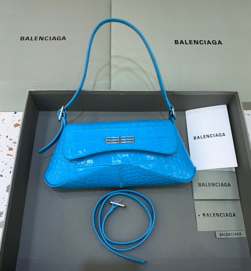 Balenciaga XX Small Flap Bag Box Blue, For Women, Women's Bags 10.6in/27cm 6956452108Y4624